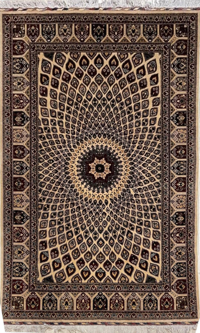 Handmade Afghani Gumbad Dome Area Rug 7x10 ft