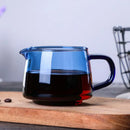 Handmade blue glass coffee sharing pot kitchen brewing server by Decorbites