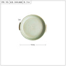 GobekUsa Handmade Ceramic Sushi Plate with Handle - Retro Japanese Fruit Plate