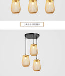 GobekUsa Handmade Chinese Rattan Wicker Pendant Ceiling Light