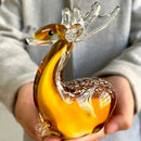 GobekUsa Handmade Crystal Sika Deer Figurine Blown Glass Animal Craft Home Decor