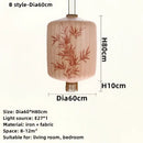 GobekUsa Bamboo Lantern Pendant: Handmade Fabric Shade for Elegant Hotel and Restaurant Lighting