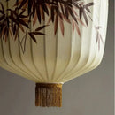 GobekUsa Bamboo Lantern Pendant: Handmade Fabric Shade for Elegant Hotel and Restaurant Lighting