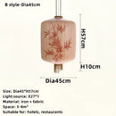 GobekUsa Bamboo Lantern Pendant: Handmade Fabric Shade for Elegant Hotel and Restaurant Lighting