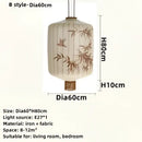 GobekUsa Bamboo Lantern Pendant: Handmade Fabric Shade for Elegant Hotel and Restaurant Lighting