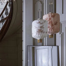 GobekUsa Bamboo Lantern Pendant: Handmade Fabric Shade for Elegant Hotel and Restaurant Lighting