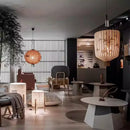 GobekUsa Bamboo Lantern Pendant: Handmade Fabric Shade for Elegant Hotel and Restaurant Lighting