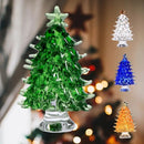 Handmade crystal christmas tree mini figurine living room decor by Decorbites