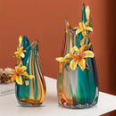GobekUsa Handmade Enamel Vase for Living Room TV Cabinet and Wine Cabinet Décor