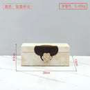 GobekUsa Handmade Flowers Leather Jewelry Box Makeup Organizer Home Decor