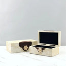 GobekUsa Handmade Flowers Leather Jewelry Box Makeup Organizer Home Decor
