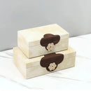 GobekUsa Handmade Flowers Leather Jewelry Box Makeup Organizer Home Decor