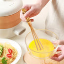 Handmade golden bamboo flour mixer egg beater kitchen whisk by Decorbites
