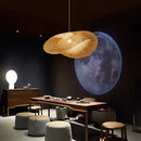 GobekUsa Bamboo Wave Pendant Lights - Handmade Rattan Shade for Indoor House Lighting