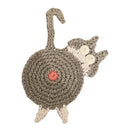 Handmade gray crocheted cat butt coasters dining room decor set of 4 by Decorbites