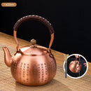 GobekUsa Handmade Copper Tea Pot with Knitting Handle - Chinese Light Luxury Tea Set