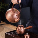 GobekUsa Handmade Copper Tea Pot with Knitting Handle - Chinese Light Luxury Tea Set
