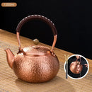 GobekUsa Handmade Copper Tea Pot with Knitting Handle - Chinese Light Luxury Tea Set