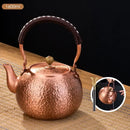 GobekUsa Handmade Copper Tea Pot with Knitting Handle - Chinese Light Luxury Tea Set