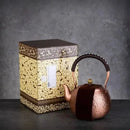 GobekUsa Handmade Copper Tea Pot with Knitting Handle - Chinese Light Luxury Tea Set