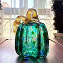 GobekUsa Handmade Glass Pumpkin Figurines Collectible Statue Home Decor