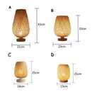 GobekUsa Bamboo Table Lamp Handmade Bedroom Living Room Decor Wood Light