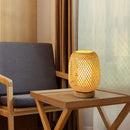 GobekUsa Bamboo Table Lamp Handmade Bedroom Living Room Decor Wood Light