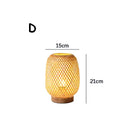 GobekUsa Bamboo Table Lamp Handmade Bedroom Living Room Decor Wood Light