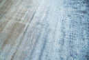 Modern Abstract Blue Hand Knotted bamboo Silk 8x10 Area Rug
