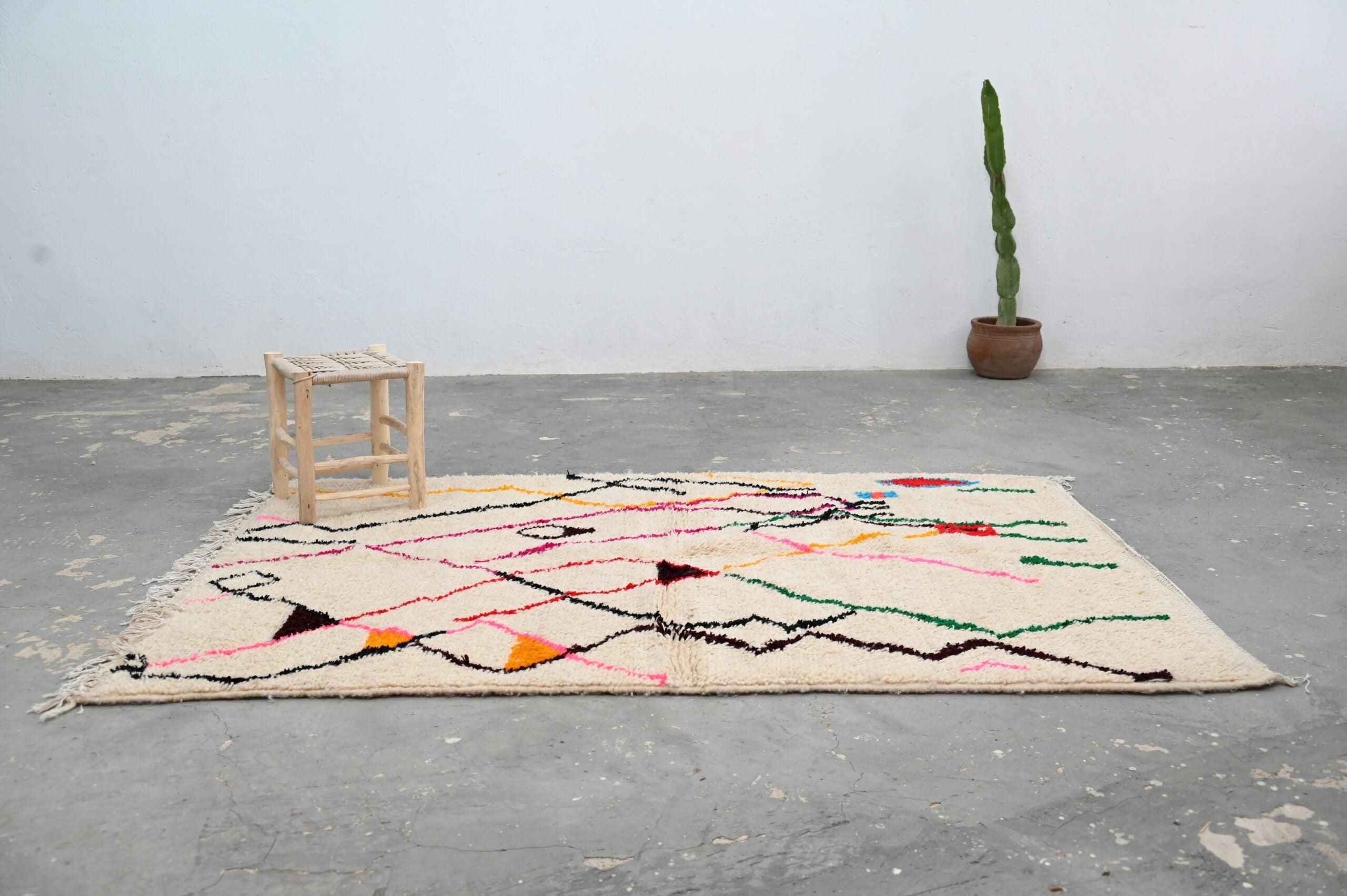 Handmade Moroccan Azilal Rug - 228x152cm