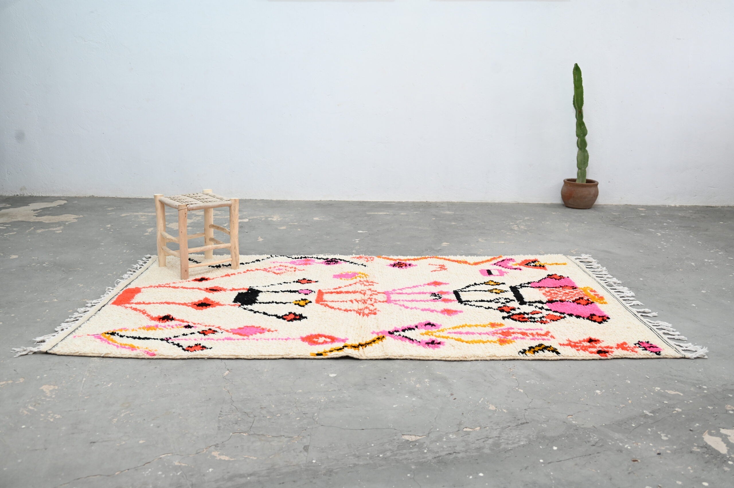 Handmade Moroccan Azilal Rug - 245x141cm