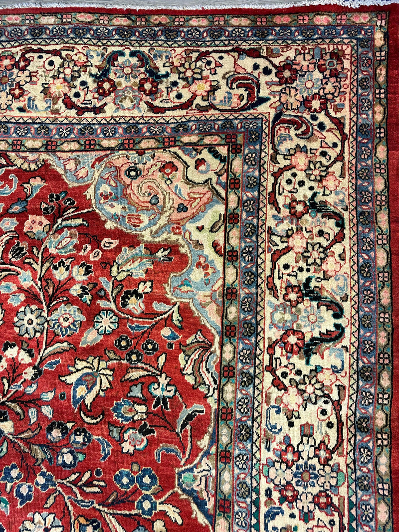 Handmade One-of-a-Kind Persian Mahal Rug - 10’ x 12’10”