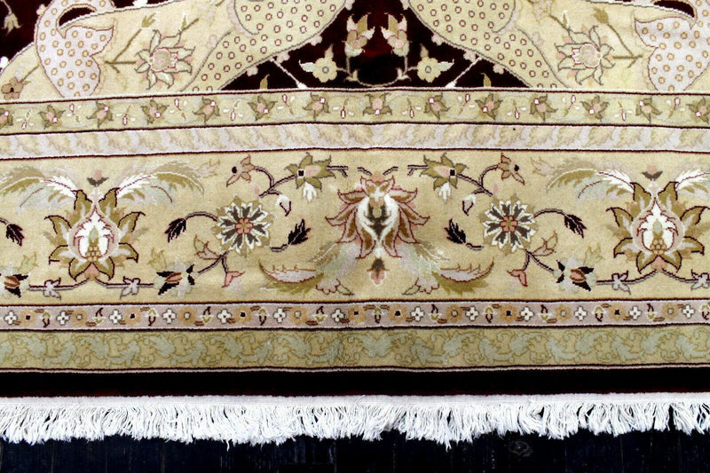 Hand-Knotted Pak-Ziegler Wool Rug – 8'7" x 11'7" – Traditional Design, Warm Earth Tones