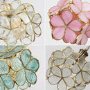 GobekUsa Glass Petal Pendant Light: Handmade Modern Flower Stained Lamp for Bedroom & Living Room