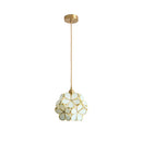 GobekUsa Glass Petal Pendant Light: Handmade Modern Flower Stained Lamp for Bedroom & Living Room