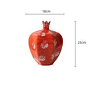 GobekUsa Handmade Pomegranate Ceramic Vase: Stylish Home Decor & Flower Arrangement Accessory