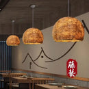 GobekUsa Handmade Rattan Bamboo Pendant Lamp for Creative Living Room Lighting