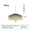 GobekUsa Handmade Rattan Pendant Lights - Nordic Style Chandelier for Home Decor