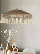 GobekUsa Handmade Rattan Pendant Lights - Nordic Style Chandelier for Home Decor