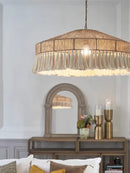 GobekUsa Handmade Rattan Pendant Lights - Nordic Style Chandelier for Home Decor