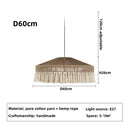 GobekUsa Handmade Rattan Pendant Lights - Nordic Style Chandelier for Home Decor