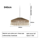 GobekUsa Handmade Rattan Pendant Lights - Nordic Style Chandelier for Home Decor