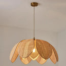 GobekUsa Handmade Rattan Petal Pendant Light with Chinese Style Design for Living & Dining Rooms