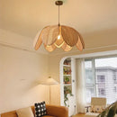 GobekUsa Handmade Rattan Petal Pendant Light with Chinese Style Design for Living & Dining Rooms