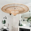 GobekUsa Handmade Rattan Wicker Chandelier for Home and Shop Decor