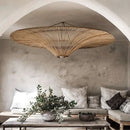 GobekUsa Handmade Rattan Wicker Chandelier for Home and Shop Decor