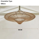 GobekUsa Handmade Rattan Wicker Chandelier for Home and Shop Decor