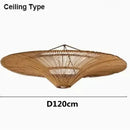 GobekUsa Handmade Rattan Wicker Chandelier for Home and Shop Decor