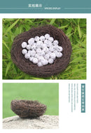 GobekUsa Handmade Round Rattan Bird Nest Decoration