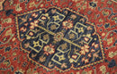 Traditional Heriz Rust and Brown Hand Knotted 2.6x8 Wool Area Rug
